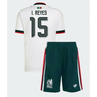 Billige Fotballdrakt Mexico Israel Reyes #15 Replika Bortedraktsett Barn VM 2026 Kortermet (med bukser)